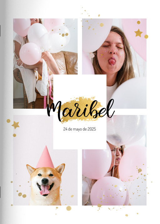Cuaderno Happy Birthday en el formato A4 vertical