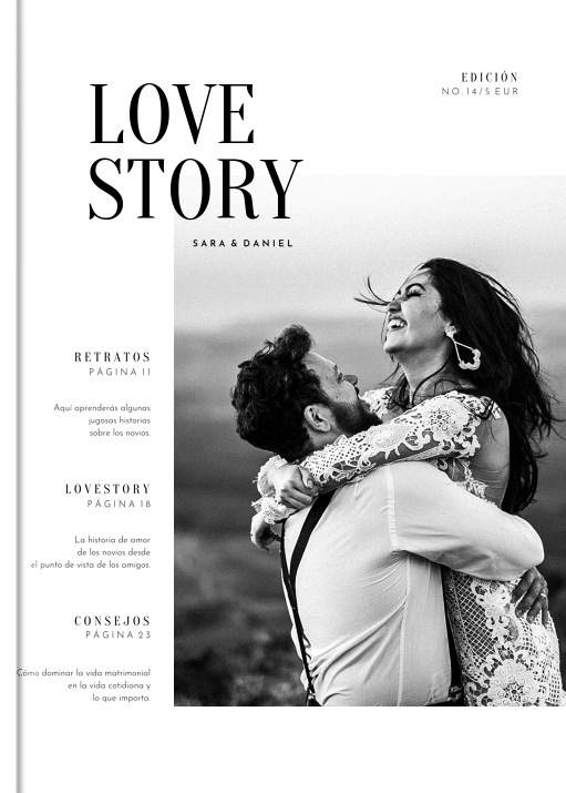 Digital Love Story en el formato A4 vertical