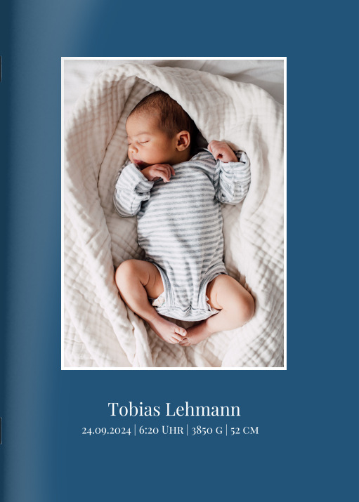 Image of Heft "Babylove Blau" im Format A4 hoch
